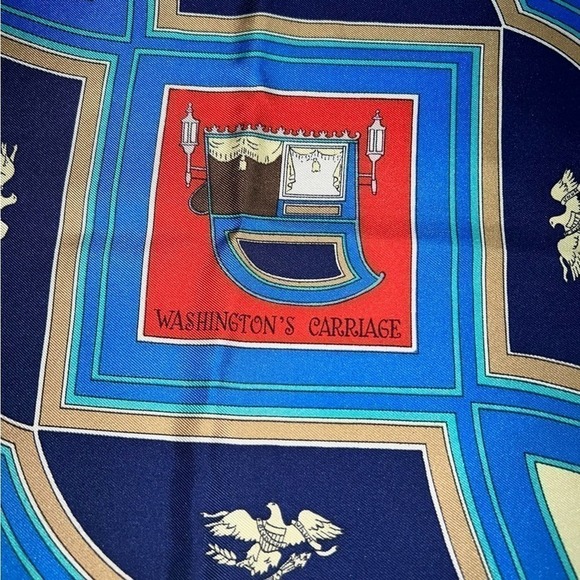 HERMES Washington's Carriages 100% Silk Scarf Carre 90cm Square - Picture 7 of 16
